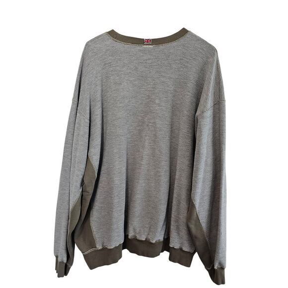 Vintage Reebok Sweatshirt Mens 3X Tan Gray Streetwear 90s Retro Skater Relaxed - Picture 3 of 9